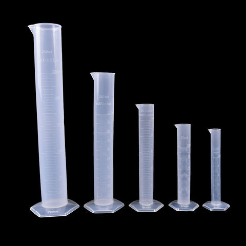 Tube outil abordable ensemble de chimie offre spéciale 25ml en plastique cylindre de mesure Test de laboratoire gradué ► Photo 1/3