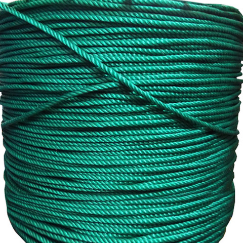 Corde de garde-corps tissée en Nylon haute résistance, protection solaire, imperméable, pour produits publicitaires, en polyéthylène vert, 4/5/6mm ► Photo 1/6