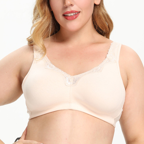 Soutien-gorge sans fil pour femmes, sous-vêtements Sexy, grande taille, Bralette, grand bonnet complet, respectueux de la peau, BH A B C D E F ► Photo 1/6