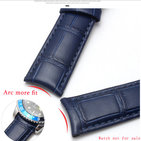 BRETA-bracelet de montre interface arc bracelet de montre, cuir véritable, 19mm 20mm 21mm 22mm, accessoires W ► Photo 1/6