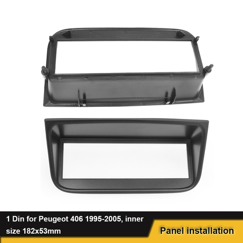 Panneau de cadre stéréo pour Peugeot 406 1995 – 2005, 1 Din, adaptateur d'installation de tableau de bord, Audio, cadre de lunette ► Photo 1/6