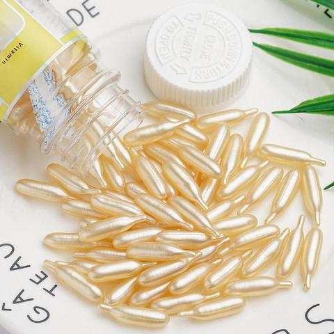 90 pièces/ensemble vitamine E Capsules VE tache de rousseur Capsule sérum anti-acné blanchissant hydratant Nutrition éclaircir la crème pour la peau ► Photo 1/6