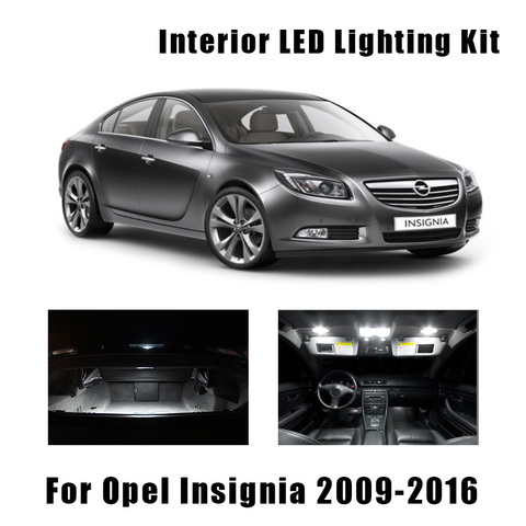 12 pièces Canbus sans erreur LED coffre lampe de pied intérieur dôme ampoules Kit pour Opel Insignia 2009 2010 2011 2012 2013-2016 ► Photo 1/6