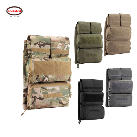 Pochette tactique zippée 2.0 plate-forme de panneau pour JPC CPC AVS gilet 2 Vertical et Horizontal GP magazines extensible Pocekts Nylon ► Photo 1/6