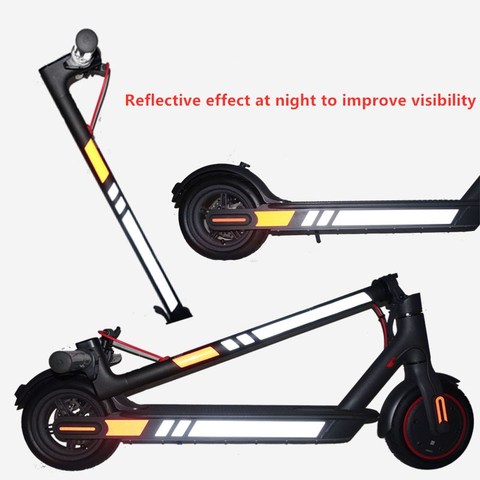 Autocollant Scooter réfléchissant PVC Scooter décalque étanche nuit équitation bande d'avertissement pour Xiaomi Mijia M365 ► Photo 1/6