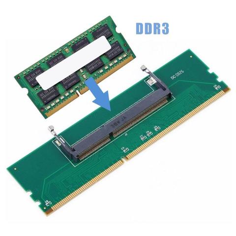 DDR3 ordinateur portable mémoire à ordinateur de bureau de mémoire connecteur carte adaptateur 200 broches SO-DIMM à bureau 240 broches DIMM DDR3 adaptateur ► Photo 1/6