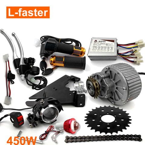 450 w Kit de Conversion Pour 44mm Disque De Frein Vélo Électrique Populaire Unir Brossé Moteur Kit Maison Électrique Pièces De Vélo DIY E-vélo ► Photo 1/1