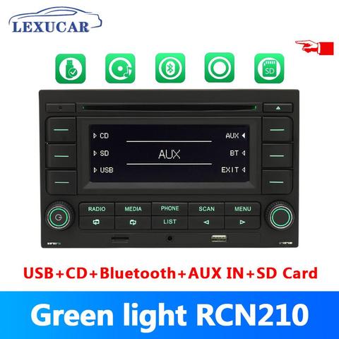 Autoradio Bluetooth, MP3, AUX 31G 035 185, lecteur CD, lumière verte, pour voiture VW Skoda Polo 9N, Golf, Jetta MK4, Passat B5 ► Photo 1/5