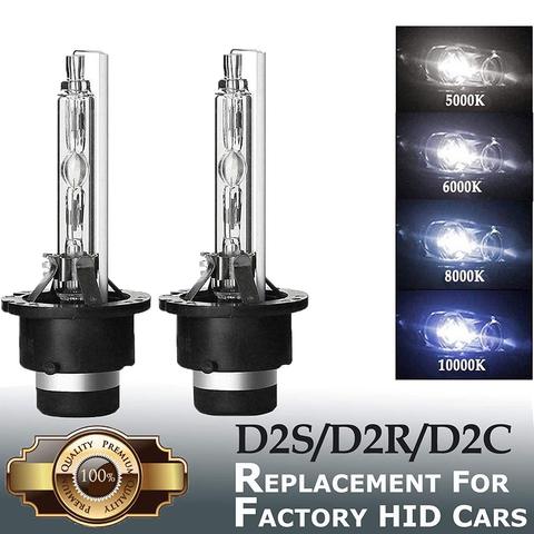 Ampoules xénon 55W, pour phare de voiture, ampoule cachée avec support métallique, 2 pièces D2S D2R D4S D2R, 4300k 6000k 8000k 10000k, 2 pièces ► Photo 1/6
