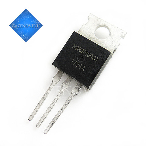 10 pcs / lot MBRF30100CT MBR30100CT MBRF30100 MBR30100 B30100G TO-220 En Stock ► Photo 1/1