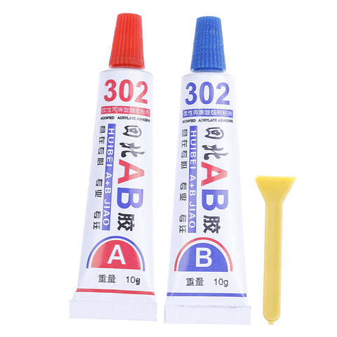 2 pièces Super forte époxy colle transparente colle adhésive colle immédiate AB Cyanoacrylate liquide pour métal verre bois outil de réparation ► Photo 1/6