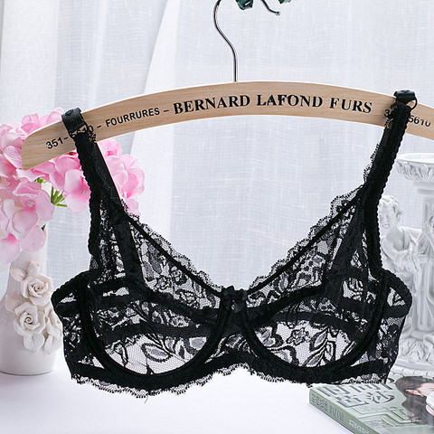 Bralette en maille ajouré pour femmes, Lingerie Sexy en dentelle, soutien-gorge BH Push Up, sans couture, non rembourré, brassière intime ► Photo 1/6