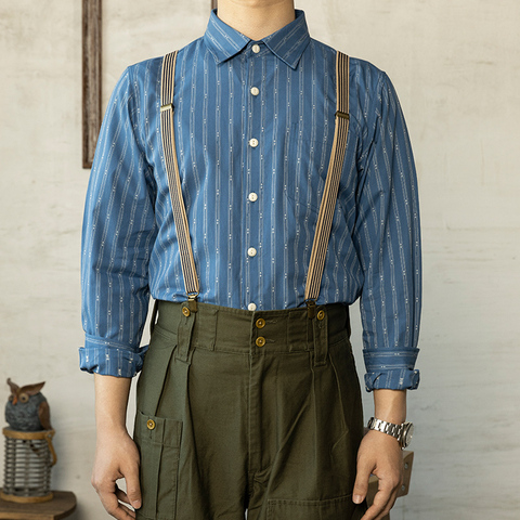 ST-0015 lire la Description! Chemise Vintage en coton pour hommes, taille américaine, qualité authentique ► Photo 1/6