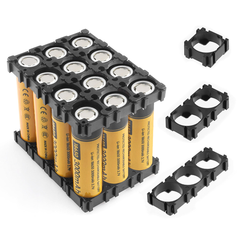 Support de batterie Li-ion en plastique 18650, 20 pièces/lot, boîtier cylindrique 18650, support de cellules, sécurité Anti-Vibration ► Photo 1/6