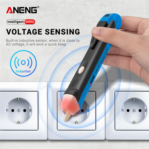 Crayon de test d'induction sans contact AC110V 220V voltmètre sonde de tension Volt mètre indicateur électrique détecteur de puissance testeur prise ► Photo 1/6