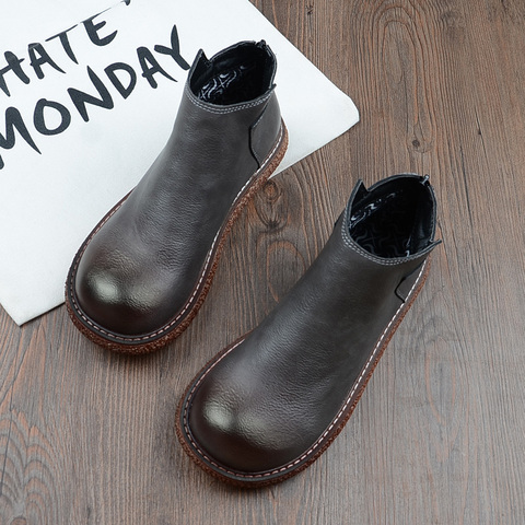 Mori – bottines Martin rétro pour femmes, style britannique, pour étudiants, style coréen décontracté, bottes courtes, chaussures de poupée à grosse tête, originales japonaises ► Photo 1/5