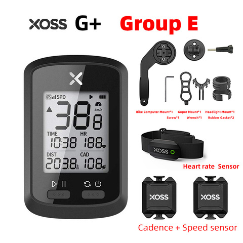 Ordinateur de vélo XOSS G PLUS G + compteur de vitesse GPS sans fil étanche Bluetooth ANT + avec compteur kilométrique de Cadence ► Photo 1/6