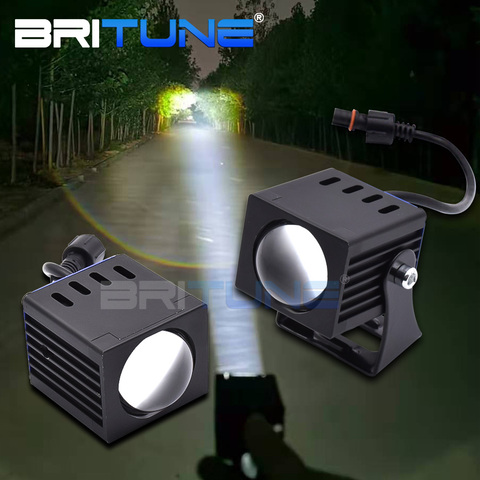 Lentille de voiture LED feux de route projecteur phare antibrouillard PTF LED matricielle LED lumières 3000K/5000K double couleur accessoire modification étanche ► Photo 1/6