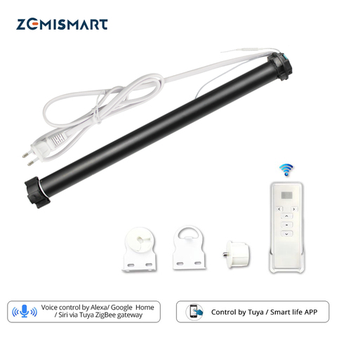 Zemimart Tuya Zigbee 3.0 rouleau moteur pour 36 37 38mm Tube Alexa Echo Google Home Smartthings activer moteur électrique obturateur tige ► Photo 1/6