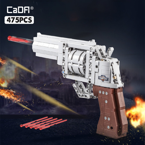 Cada SWAT – Revolver militaire WW2, blocs de construction compatibles avec la Police de haute technologie, jouets pour garçons ► Photo 1/6