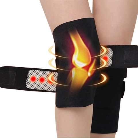 1 paire genouillère coussinets de soutien réglable Tourmaline auto-chauffant thérapie magnétique genou ceinture de protection arthrite genou masseur ► Photo 1/6