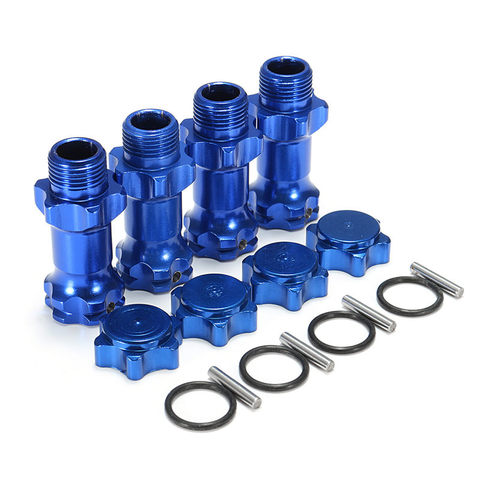 1/8 alliage d'aluminium 17mm roue hexagonale moyeu adaptateur Extension 30mm RC voiture pièces bleu ► Photo 1/6