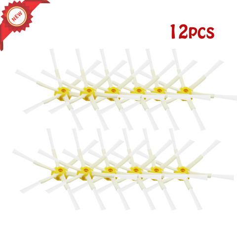 12 PIÈCES De Rechange à 6 Bras Brosse Latérale pour iRobot Roomba 600 700 Série 510 530 550 620 650 760 770 780 Pièces D'aspirateur Robot ► Photo 1/3