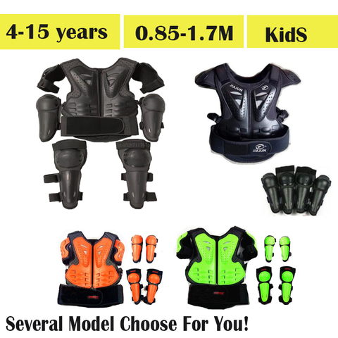 Gilet de Protection du corps pour enfants, pour taille de 0.85 à 1.7M, pour garçon et fille, armure de poitrine pour Motocross, équipement de Protection de la colonne vertébrale, genou ► Photo 1/5