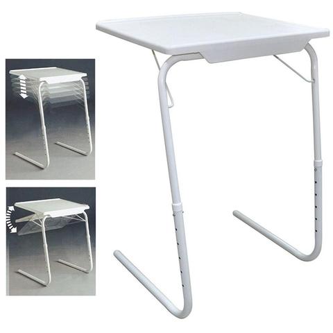 Table de lit Portable 52x42cm, réglable en hauteur, canapé pliant, bureau latéral, multifonction, plateau de télévision pour ordinateur Portable ► Photo 1/6