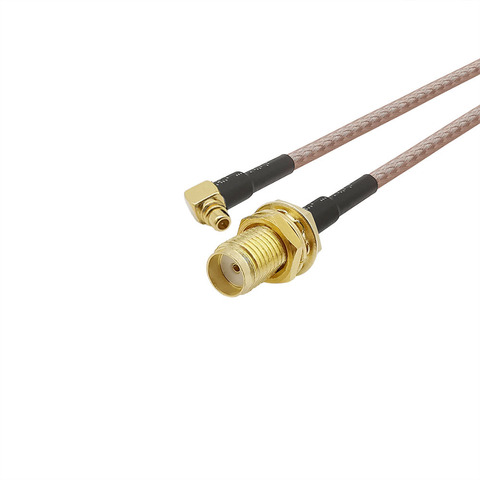 MMCX-câble coaxial mâle à SMA femelle, connecteur SMA pour fils, MMCX RF, queue de cochon coaxiale pour cavalier, faible perte ► Photo 1/5