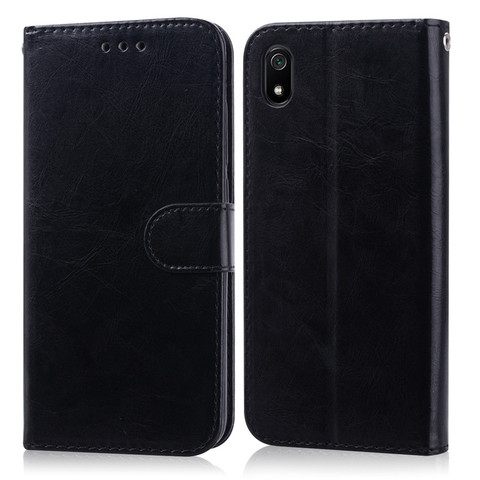 Coque souple en cuir TPU pour Xiaomi Redmi 7A, étui à rabat ► Photo 1/6