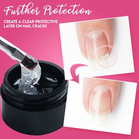 Maquiagem nouveauté colle pour ongles fissurés pour réparer les ongles, Gel pour renforcer, longue durée, inoffensif, UV, acrylique ► Photo 1/6