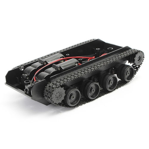 Kit de châssis de voiture, réservoir Rc intelligent, Robot, chenille en caoutchouc pour Arduino 130 moteur Robot à monter soi-même jouets pour enfants ► Photo 1/6