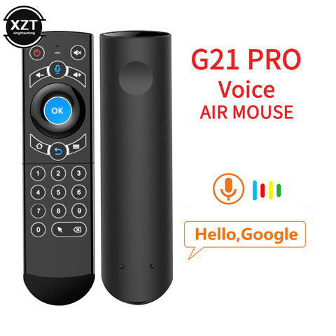 Clavier sans fil G21 PRO 2.4G, télécommande vocale rétroéclairée, apprentissage IR, Gyros, souris, pour Android TV Box H96 MAX X3 Pro ► Photo 1/6