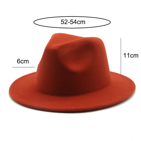 Fedora chapeau 54cm petits enfants enfant large birm couleur unie feutré classique simple enfant vintage formel automne hiver chapeaux femmes hommes ► Photo 1/6