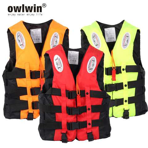 Universel en plein air natation nautisme ski conduite gilet de survie costume Polyester gilet de sauvetage pour enfants adultes avec tuyau s-xxxl ► Photo 1/6