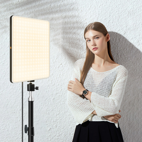 Dimmable LED panneau de lumière vidéo prise ue 3200k-6000k éclairage de photographie pour flux en direct Photo Studio remplir lampe trois couleurs ► Photo 1/6