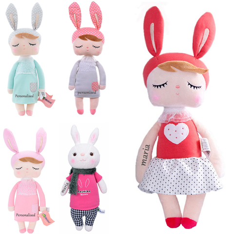 Metoo – poupée lapin en peluche pour enfants, 35cm 42cm, Animal en peluche, cadeau d'anniversaire de noël, jouets pour enfants, nom personnalisé ► Photo 1/6