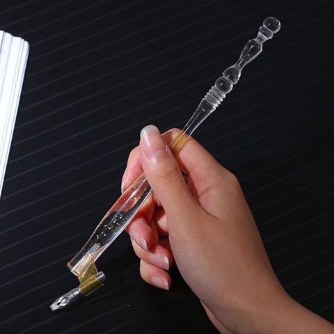 Stylo à trempette pour calligraphie Oblique Antique en anglais, stylo plume, écriture fait à la main en cuivre, cadeau pour fontaine ► Photo 1/6