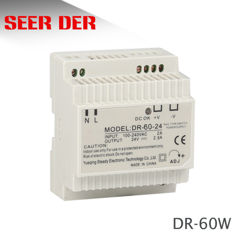 Transformateur DR-60-12 12, alimentation électrique industrielle din rail 220v ac à 12 v dc ► Photo 1/5