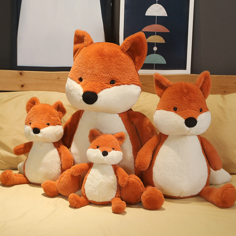 Jouets en peluche animaux en peluche, poupée de renard, adorable, Dox, pour filles et garçons, cadeaux de noël de dessin animé ► Photo 1/6