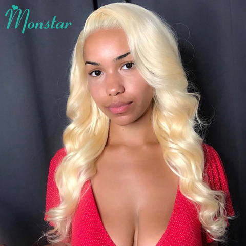 Perruque Lace Frontal Wig Body Wave brésilienne Remy, cheveux naturels, blond miel 613, 4x4, 13x4, 30 pouces, perruque Lace Front Wig, pour femmes ► Photo 1/6