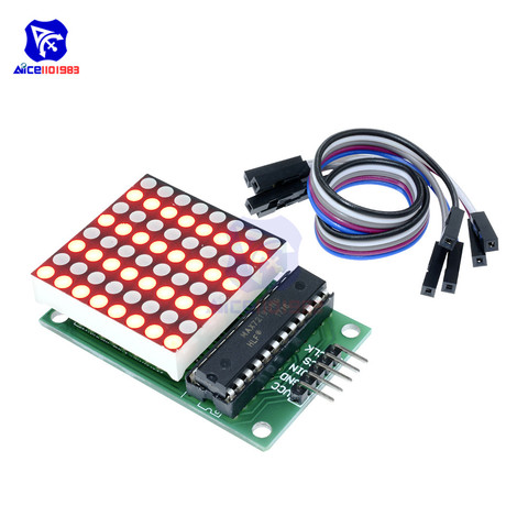 Diymore – Kit d'assemblage et de bricolage MAX7219 8x8, matrice de points rouge LED, Module de Cathode commune MCU, Module d'affichage LED pour Arduino ► Photo 1/6