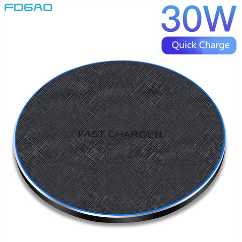 FDGAO 30W Qi chargeur sans fil chargeur rapide sans fil chargeur à Induction pour iPhone 11 XS XR X 8 Samsung S20 S10 S9 Note 20 10 ► Photo 1/6