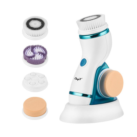 Brosse électrique de nettoyage du visage 4 en 1, épurateur de peau, nettoyage en profondeur du visage, Machine à éplucher, nettoyeur de pores, rouleau masseur, Charge USB 45 ► Photo 1/6