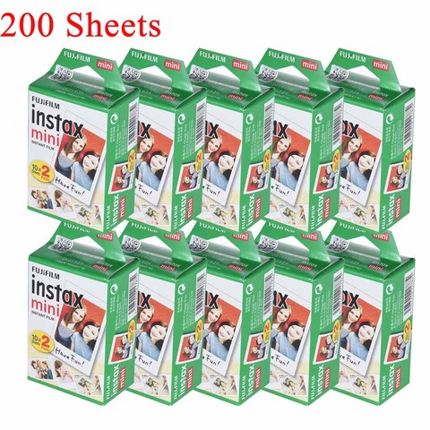 10-200 feuilles Fujifilm Instax Mini Film blanc papier Photo Album instantané impression instantanée pour Fujifilm Instax Mini 7s/8/25/90/9 ► Photo 1/6
