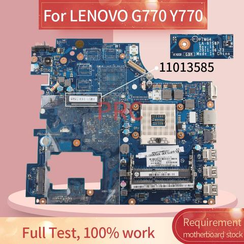 Carte mère pour ordinateur portable LENOVO G770 Y770, processeur 11013585, HM65 DDR3, LA-6758P ► Photo 1/6