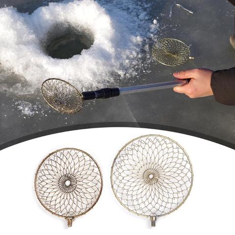 11/14cm Mini passoire à poisson de glace galvanisé fil de fer Net Scoops hiver pêche sur glace haie pêche s'attaque accessoires ► Photo 1/6