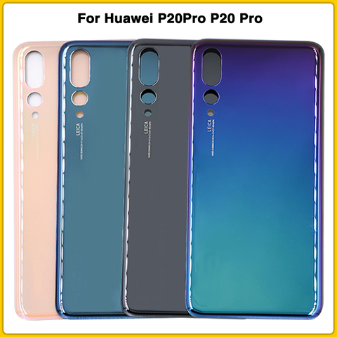 Original nouveau P20 Pro boîtier arrière pour Huawei P20Pro P20 Pro couvercle de batterie porte couverture arrière panneau de verre remplacement ► Photo 1/6