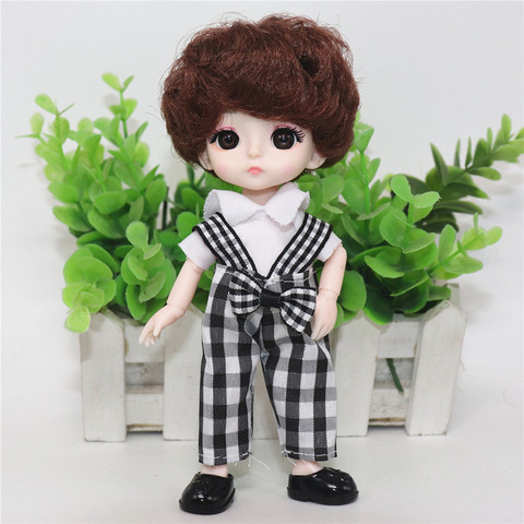 Nouveau 16 Cm poupées Joint mobile 1/12 Mini poupée 3D grands yeux BJD bébé mode vêtements peuvent être habiller garçon et fille jouet cadeau ► Photo 1/6